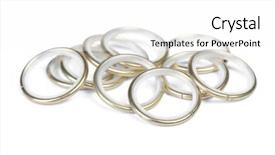  Presentation with group of wildlife crocodile isolated - Slide deck having group of technical golden rings background and a white colored foreground