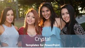  Presentation with prom - PPT theme consisting of group of teenage friends at their prom dance background and a teal colored foreground