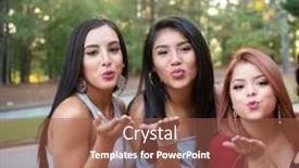  Presentation with prom - Beautiful PPT layouts featuring group of teenage friends at their prom dance backdrop and a tawny brown colored foreground