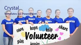  Presentation with teens - Slide deck consisting of group of teens holding poster background and a  colored foreground