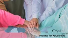  Presentation with unity - Presentation having group-of-teens-stacking background and a light blue colored foreground