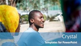  Presentation with black people - Presentation consisting of group-of-the-young-black background and a  colored foreground