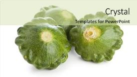  Presentation with green - Beautiful PPT theme featuring group-of-three-green-pattypan backdrop and a soft green colored foreground