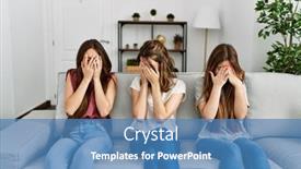  Presentation with three - PPT layouts enhanced with group-of-three-hispanic-girls background and a teal colored foreground