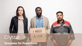  Presentation with intercultural - Audience pleasing PPT theme consisting of group-of-three-young-intercultural backdrop and a coral colored foreground