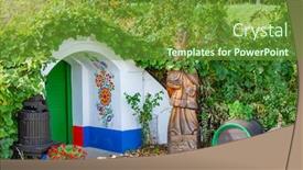  Presentation with czech republic - Amazing slides having group-of-typical-outdoor-wine backdrop and a tawny brown colored foreground