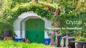  Presentation with czech republic - Colorful PPT theme enhanced with group-of-typical-outdoor-wine backdrop and a tawny brown colored foreground