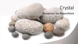  Presentation with group - Amazing PPT layouts having group of various pebbels isolated backdrop and a white colored foreground