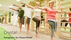  Presentation with fall prevention - PPT layouts with group-of-vital-seniors-doing background and a lemonade colored foreground