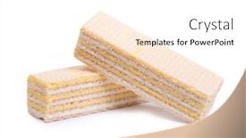  Presentation with wafers - Presentation theme featuring group-of-wafers-isolated-over background and a white colored foreground