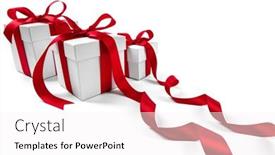  Presentation with boxes - Colorful presentation theme enhanced with group-of-white-gift-boxes backdrop and a white colored foreground