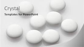  Presentation with pharmacy pharmaceutical medicament - PPT layouts with group-of-white-pills background and a white colored foreground