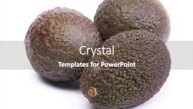  Presentation with avocado - Presentation theme featuring group-of-whole-avocado-isolated background and a tawny brown colored foreground
