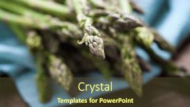  Presentation with asparagus - Slide set consisting of group-of-wild-asparagus background and a tawny brown colored foreground