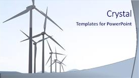 Presentation with wind energy - Beautiful slide deck featuring tabletop miniature flags for the united states and germany at a meeting table for diplomatic discussions and negotiations backdrop and a sky blue colored foreground