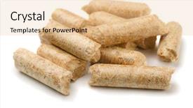  Presentation with wood pellets in the - Audience pleasing presentation design consisting of group of wood pellets isolated backdrop and a lemonade colored foreground