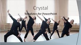  Presentation with black women support group - Slide deck consisting of group-of-young-active-dancers background and a light gray colored foreground