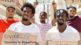  Presentation with group - Slide set having group-of-young-african-american background and a soft green colored foreground