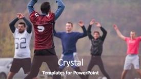  Presentation with grunge american football field - Theme consisting of group of young american football background and a dark gray colored foreground