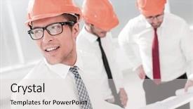  Presentation with architects - Amazing slide deck having close up a group of young architects discussing a new projec backdrop and a light gray colored foreground