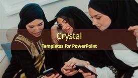  Presentation with islam ramadan - Theme featuring group-of-young-beautiful-muslim background and a tawny brown colored foreground