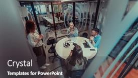  Presentation with strategies - Theme featuring group-of-young-business-entrepreneurs and a dark gray colored foreground