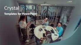  Presentation with strategies - Presentation with group-of-young-business-entrepreneurs background and a gray colored foreground