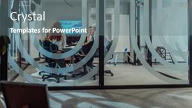  Presentation with strategies - PPT theme enhanced with group-of-young-business-entrepreneurs and a gray colored foreground