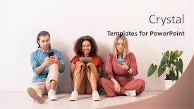  Presentation with millennials - Audience pleasing slides consisting of group-of-young-contemporary-millennials backdrop and a sky blue colored foreground