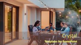  Presentation with diverse people - Slides consisting of group-of-young-diverse-people background and a tawny brown colored foreground