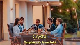  Presentation with diverse family - Presentation having group-of-young-diverse-people background and a tawny brown colored foreground