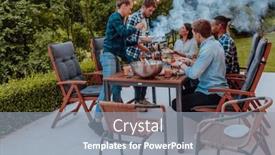  Presentation with diverse family - Slides featuring group-of-young-diverse-people background and a gray colored foreground