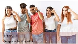  Presentation with skin infection - Slides enhanced with group-of-young-friends-standing background and a coral colored foreground