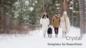  Presentation with black road - Audience pleasing PPT theme consisting of group-of-young-friends backdrop and a sky blue colored foreground