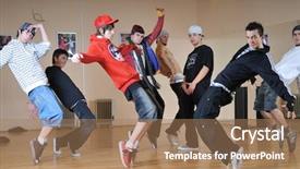  Presentation with dance - Audience pleasing slides consisting of group of young happy boys backdrop and a coral colored foreground