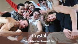  Presentation with group - Cool new presentation with group of young happy boys backdrop and a tawny brown colored foreground