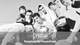  Presentation with happy birthday for adult boys - Slides consisting of group of young happy boys background and a gray colored foreground