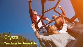  Presentation with people enjoying - Amazing presentation design having group of young happy excited people enjoying beautiful sunny day while driving a off road buggy car on mountain nature backdrop and a tawny brown colored foreground