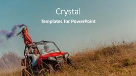  Presentation with people enjoying - Presentation theme featuring group-of-young-happy-excited background and a seafoam green colored foreground