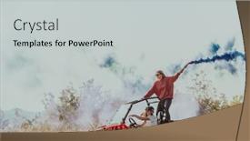  Presentation with people enjoying - Presentation theme having group-of-young-happy-excited background and a light gray colored foreground