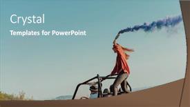  Presentation with people enjoying - PPT theme consisting of group-of-young-happy-excited background and a seafoam green colored foreground