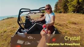  Presentation with driving road - Presentation with group-of-young-happy-excited background and a tawny brown colored foreground