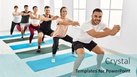  Presentation with young happy people smiling - Slides with group-of-young-hispanic-people background and a  colored foreground