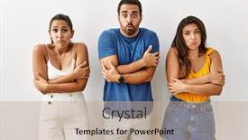  Presentation with group of people praying to god - PPT layouts having group-of-young-hispanic-people background and a coral colored foreground