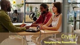  Presentation with multicultural - PPT theme having group-of-young-multicultural-people background and a coral colored foreground