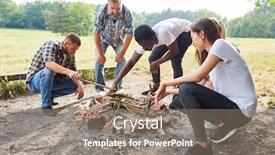  Presentation with teambuilding - Presentation with group-of-young-people-collects background and a gray colored foreground