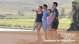  Presentation with splashing - Audience pleasing slide deck consisting of group-of-young-people-standing backdrop and a coral colored foreground
