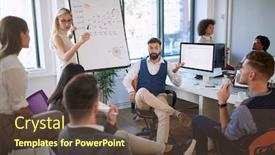  Presentation with bussines - Cool new slides with group-of-young-people backdrop and a tawny brown colored foreground