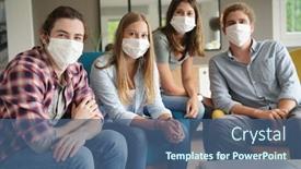  Presentation with masks - Cool new slides with group-of-young-people backdrop and a ocean colored foreground