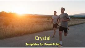  Presentation with group of sports balls - Presentation consisting of group-of-young-sporty-people background and a tawny brown colored foreground